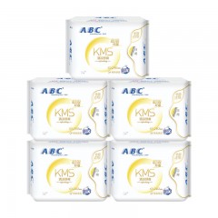 ABC日用纤薄棉柔表层卫生巾8片(含KMS健康配方）超值5包装共40片